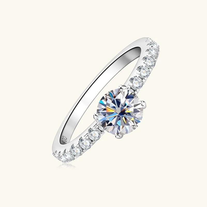 Infinite Love Premium Moissanit Pavé Ehering