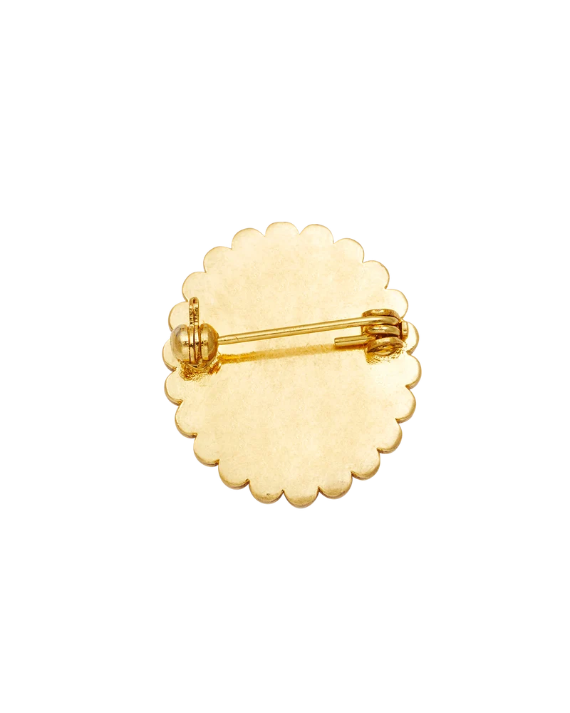 Eve Floral Brooch in Gold