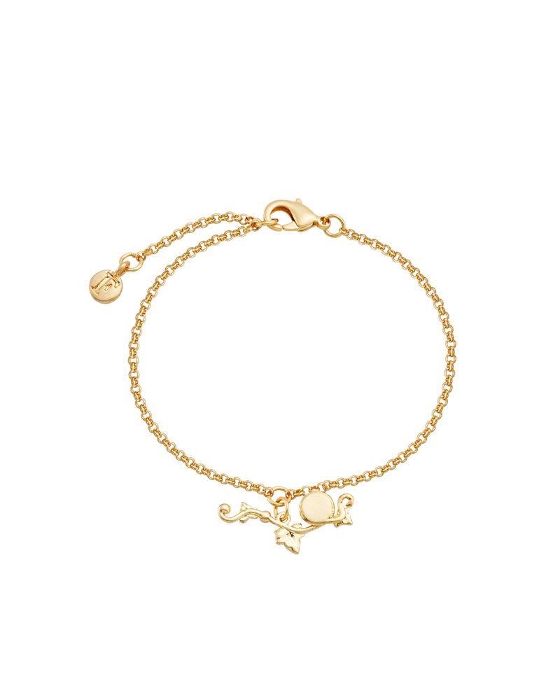 Ivy & Pearl T-Bar Bracelet in Gold
