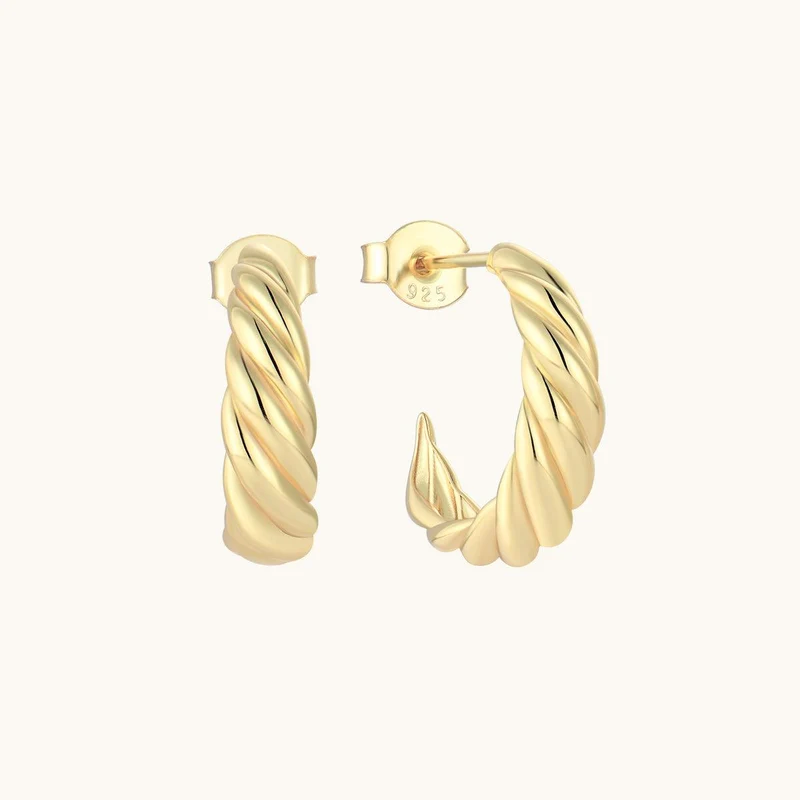 Goldene Major Arc Ohrstecker