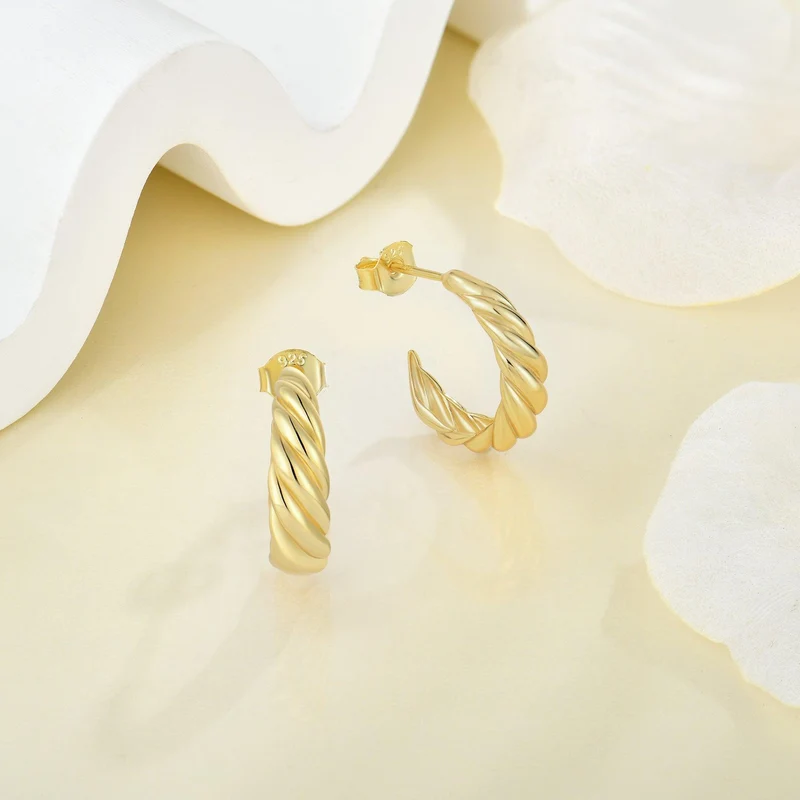 Goldene Major Arc Ohrstecker