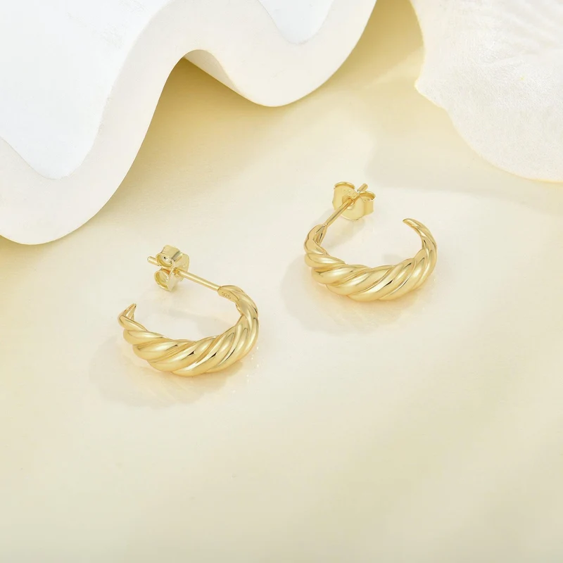 Goldene Major Arc Ohrstecker