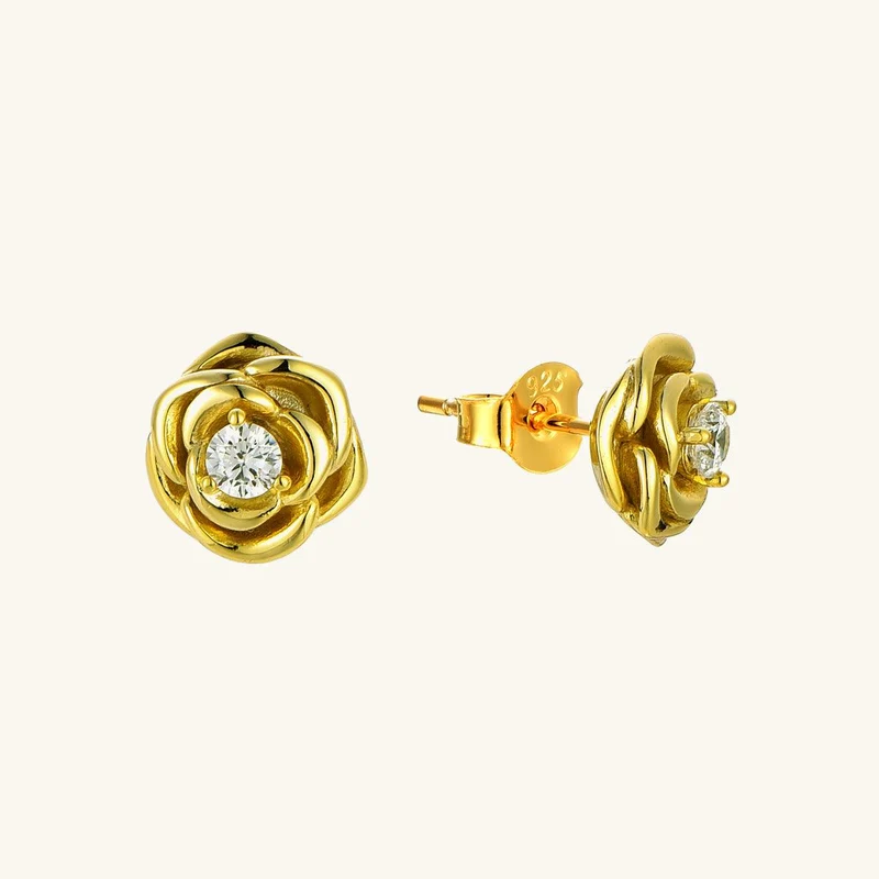 Goldene Rosenohrstecker