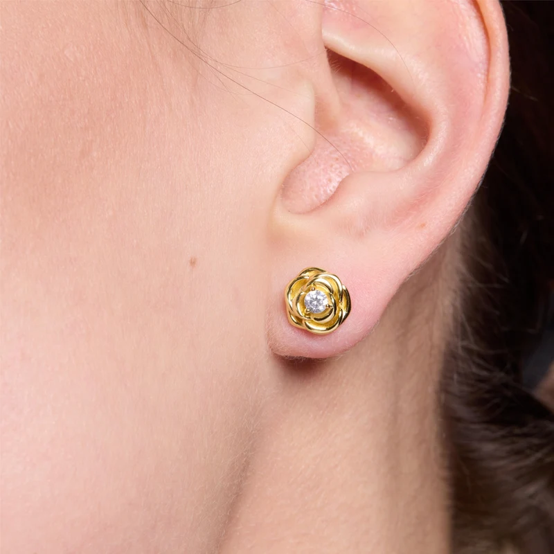 Goldene Rosenohrstecker