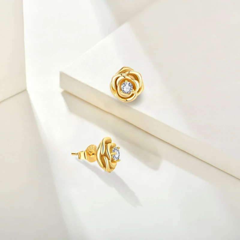 Goldene Rosenohrstecker