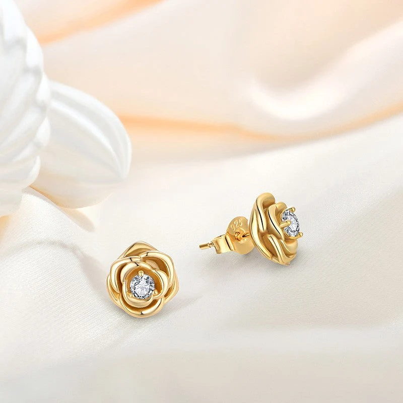 Goldene Rosenohrstecker