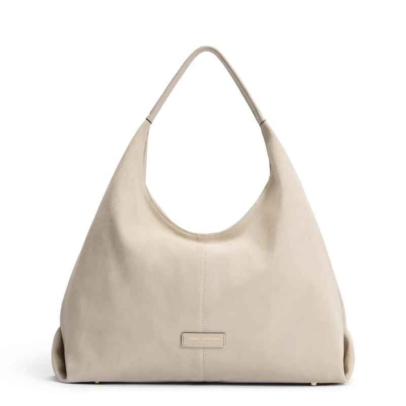 Isabel Bernard Honoré Grace cremefarbene Wildleder-Schultertasche IB25093-170