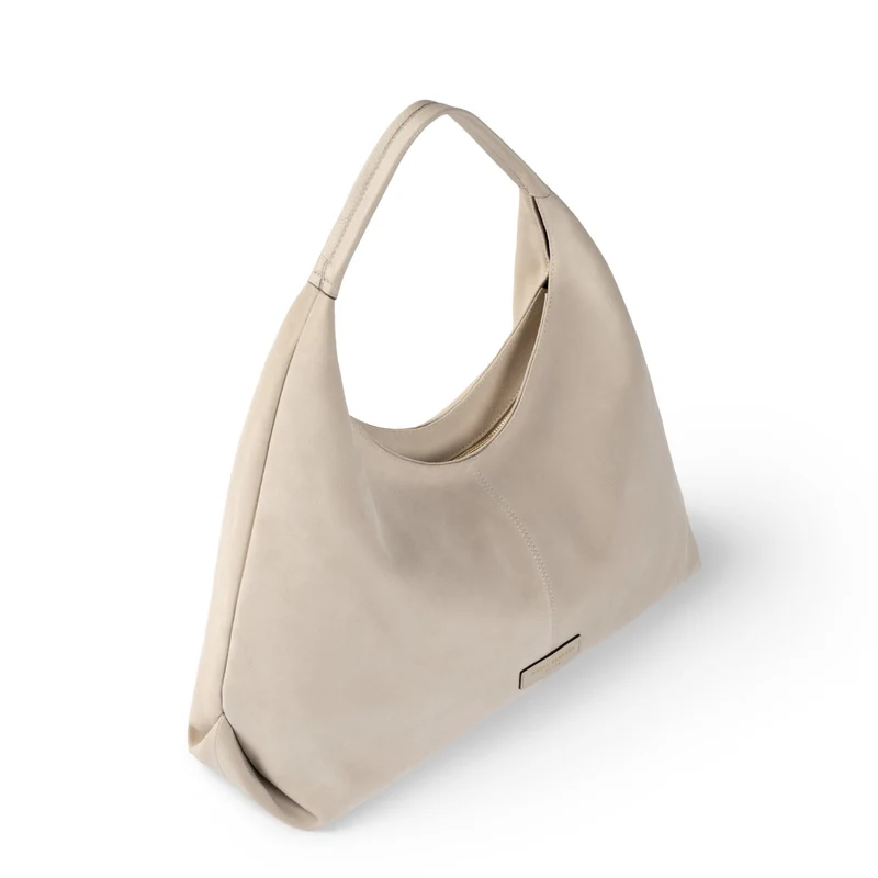 Isabel Bernard Honoré Grace cremefarbene Wildleder-Schultertasche IB25093-170