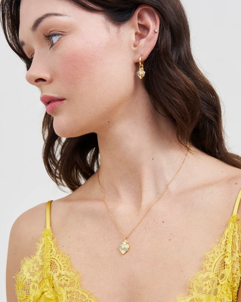 Gold Sacred Heart Necklace