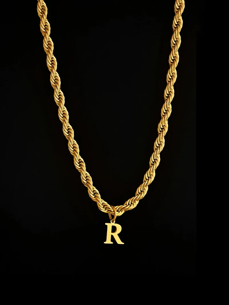 Rope Letter Chain Gold