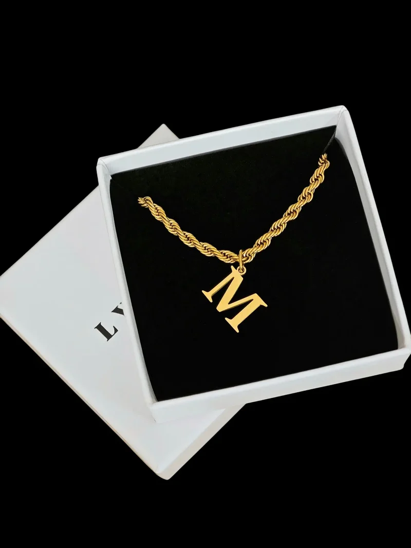 Rope Letter Chain Gold