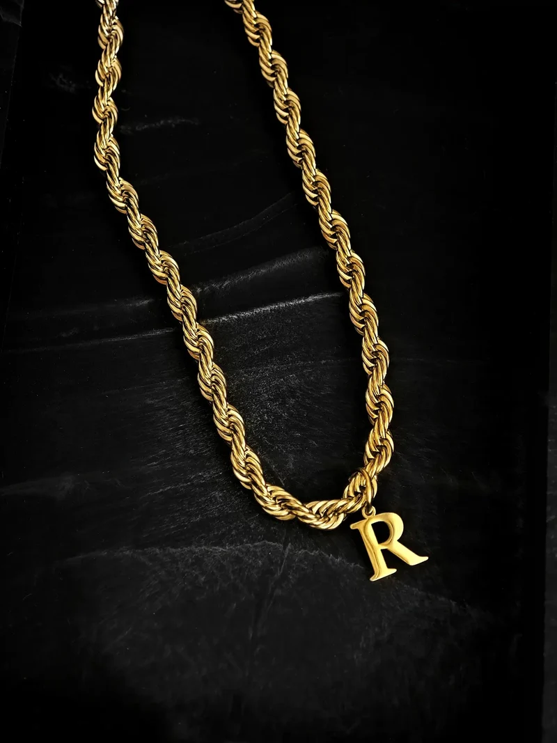 Rope Letter Chain Gold