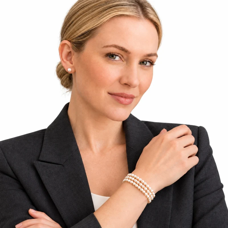 La Triade | Dreireihiges Perlenarmband