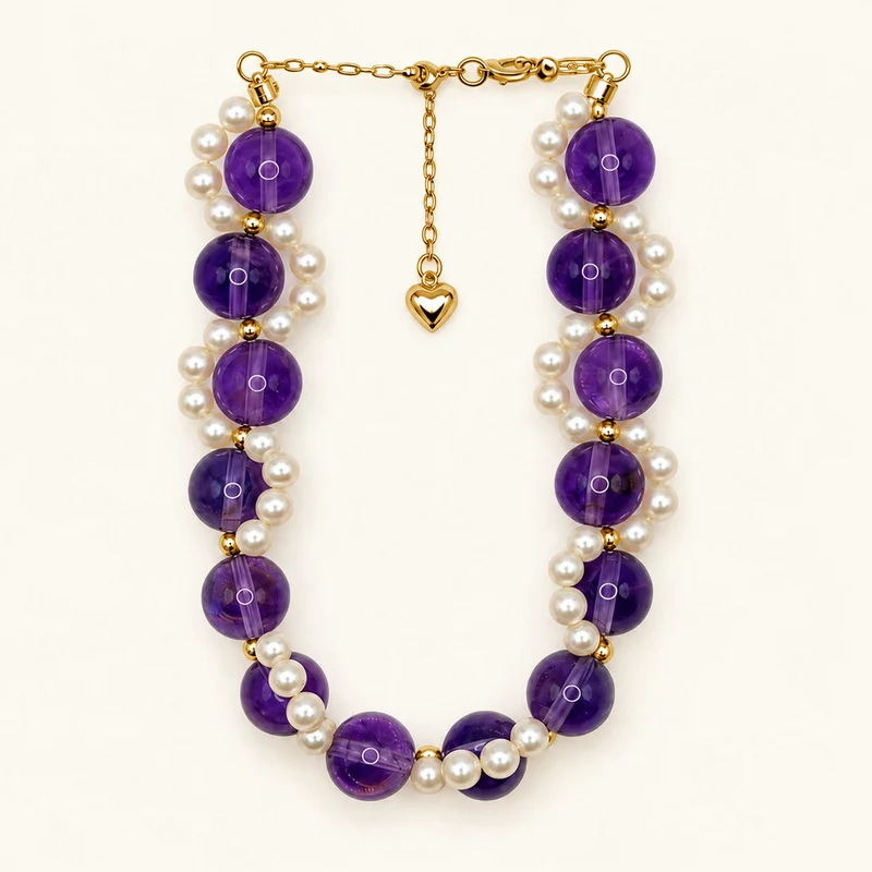 L'Allure | Amethyst-Perlenarmband