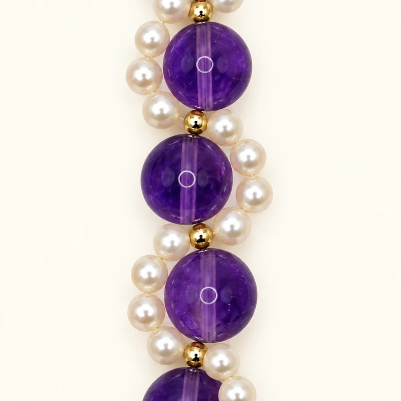 L'Allure | Amethyst-Perlenarmband
