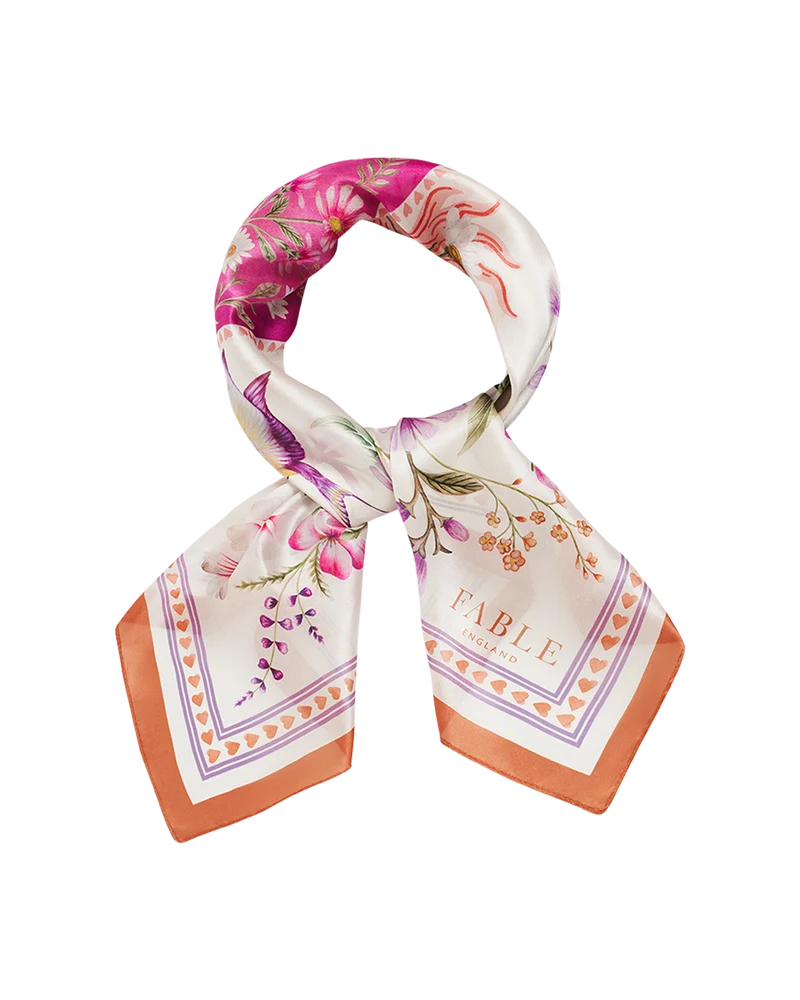 Penelope Square Scarf in Ivory