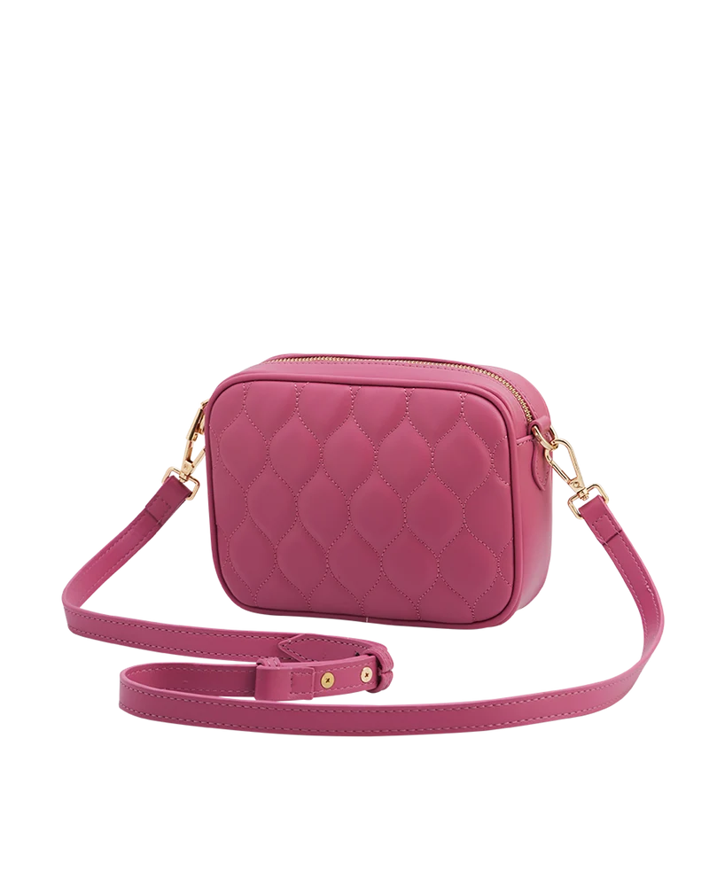 Alice Quilted Camera Bag in Rose Pink