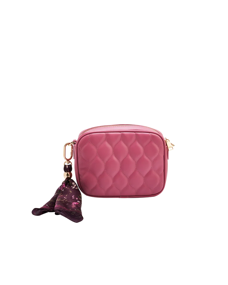 Alice Quilted Camera Bag in Rose Pink