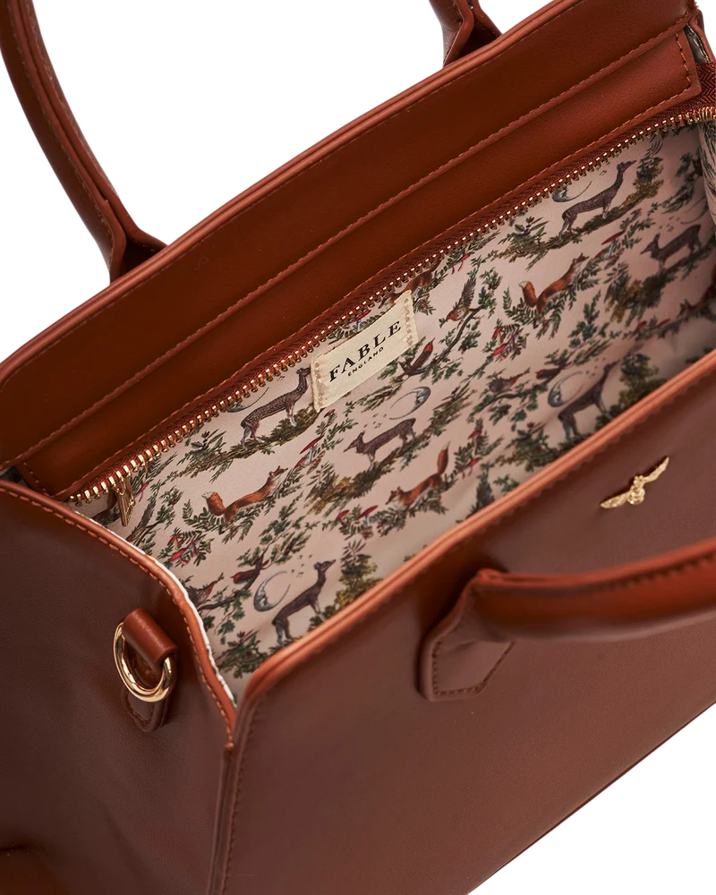 Grace Structured Tote in Tan