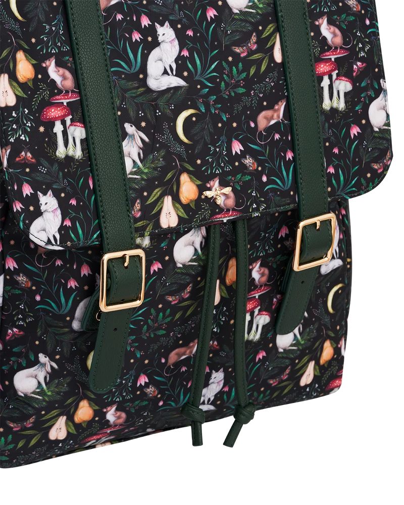 Flora Niva Print Backpack in Green