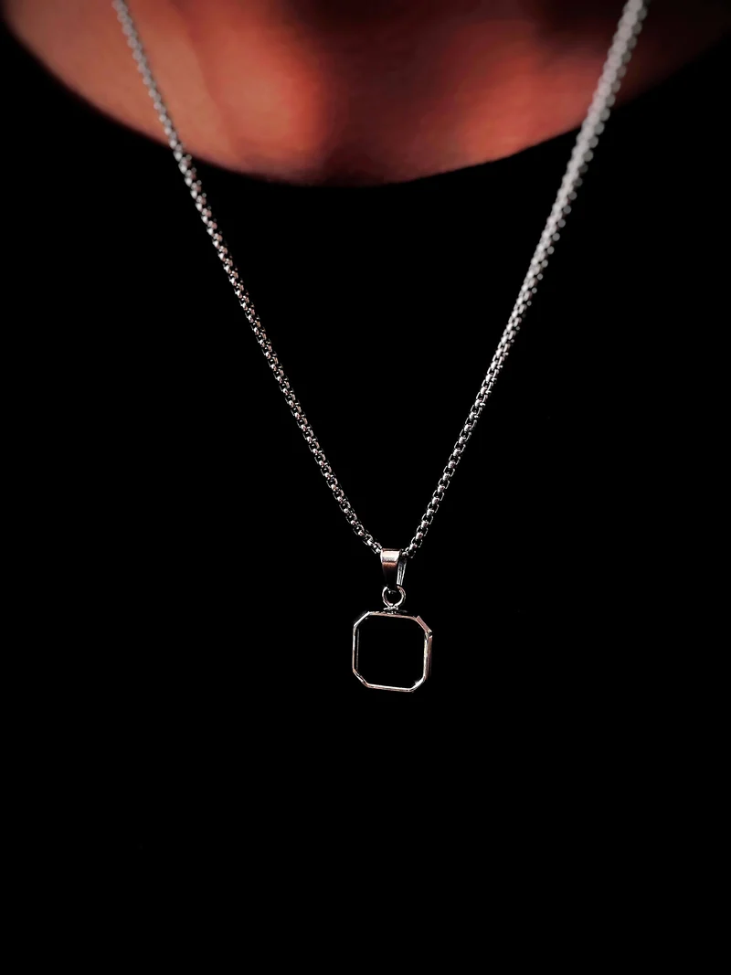 Onyx Oktagon Halskette