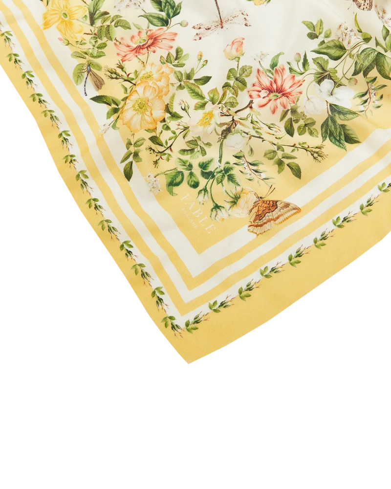 Cybele Narrative Square Scarf in Yellow