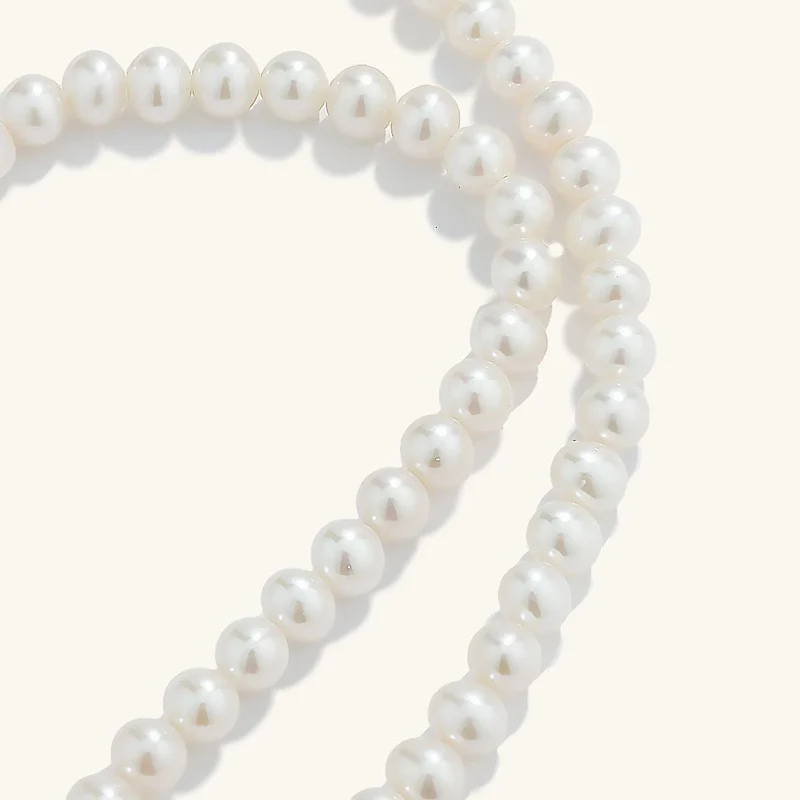 Bezaubernde Süßwasserperlenkette, 6–6.5 mm, 18 cm