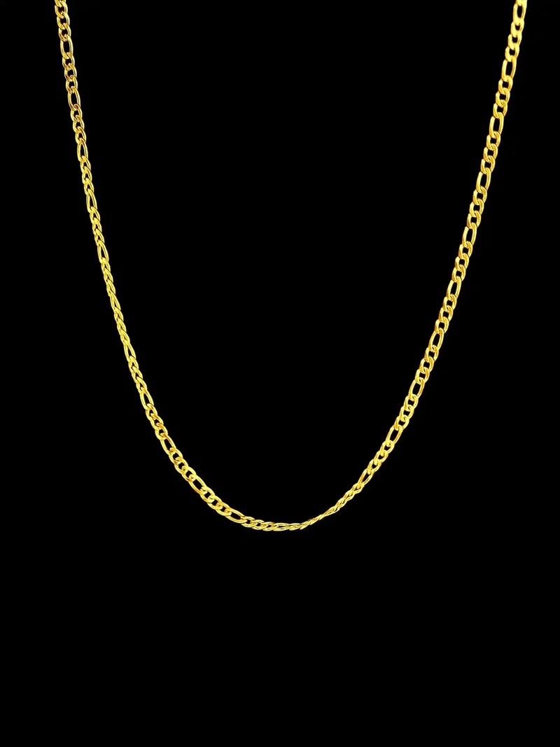 Slim Figaro Letter Chain Gold