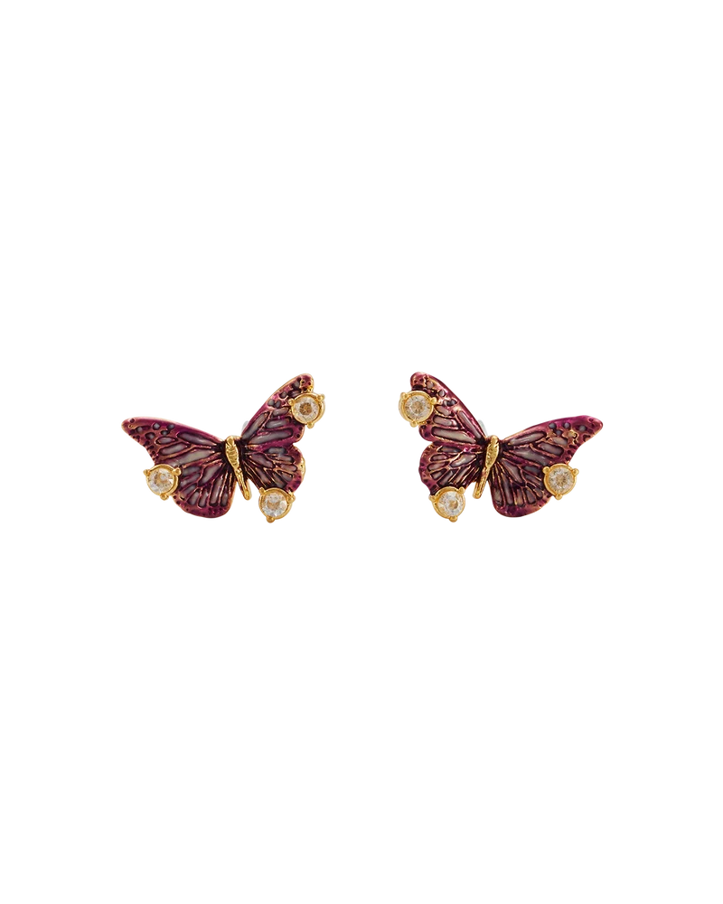 Eve Butterfly Stud Earrings in Gold
