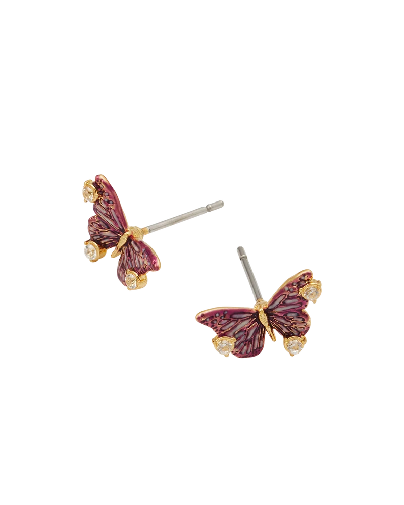 Eve Butterfly Stud Earrings in Gold