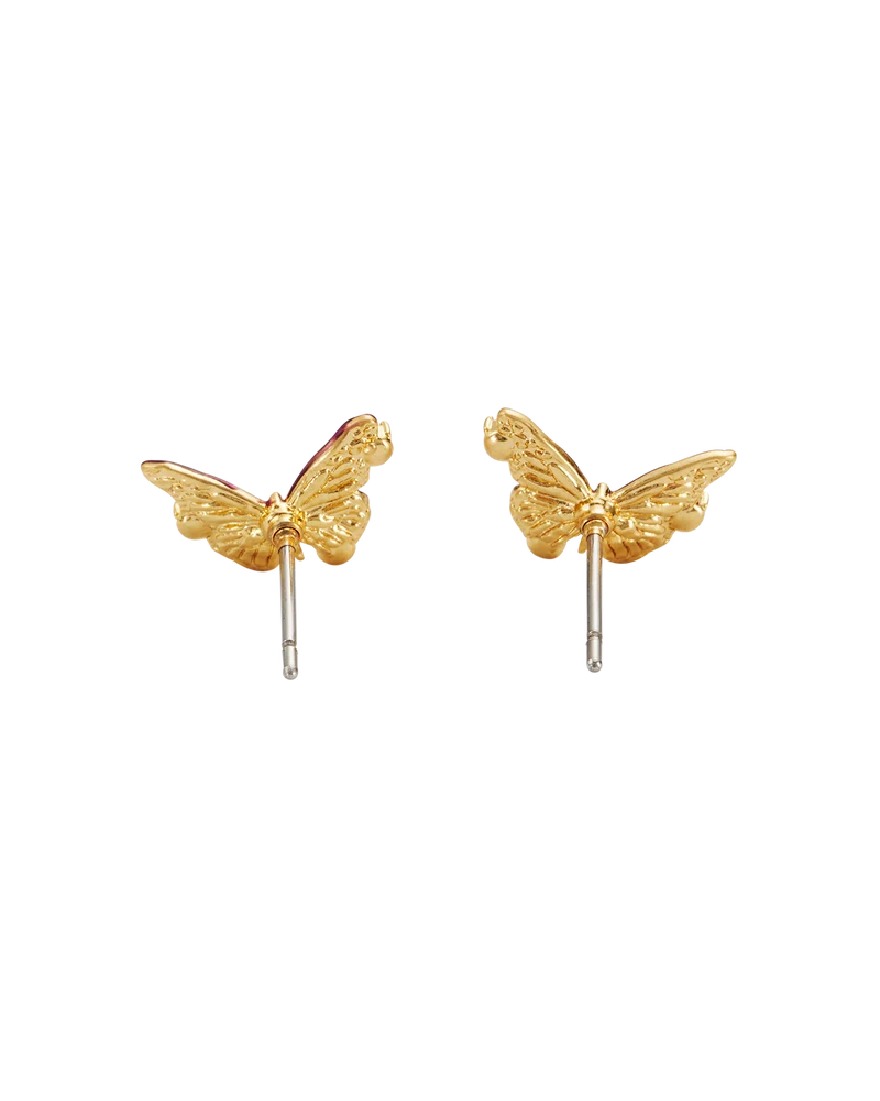 Eve Butterfly Stud Earrings in Gold