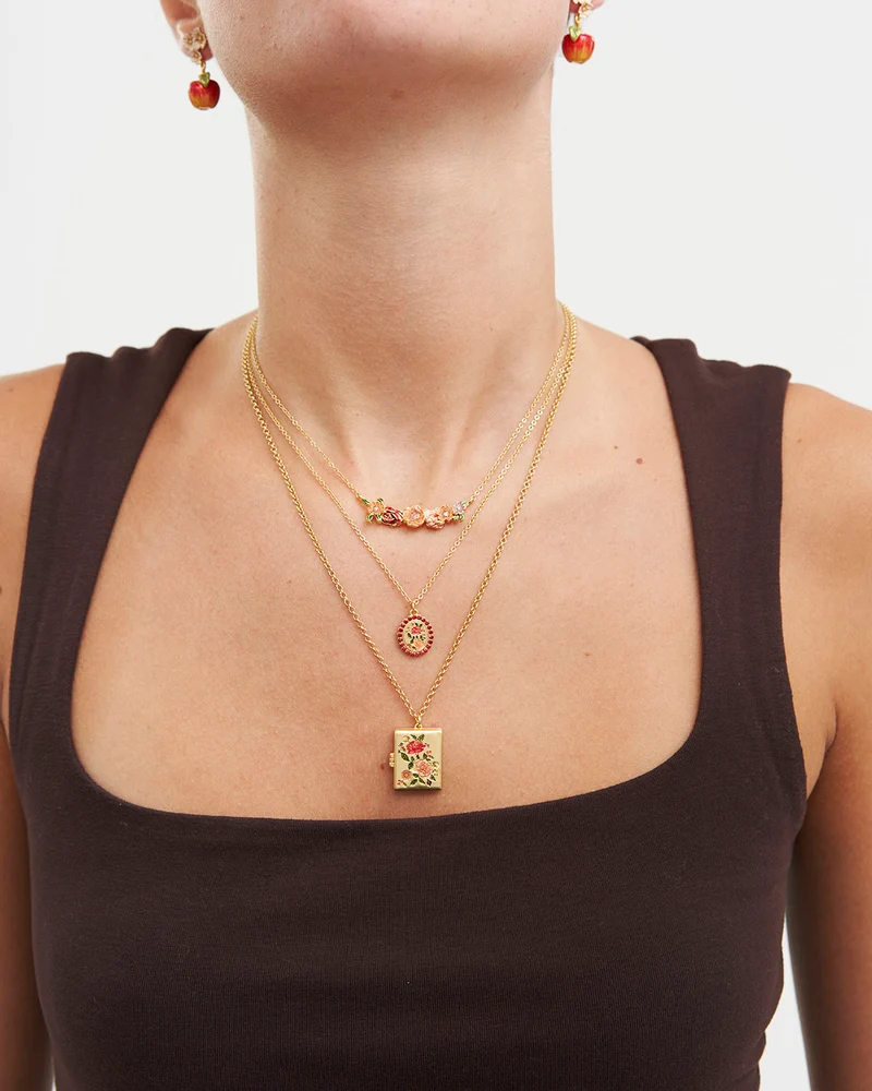Eve Floral Locket in Gold