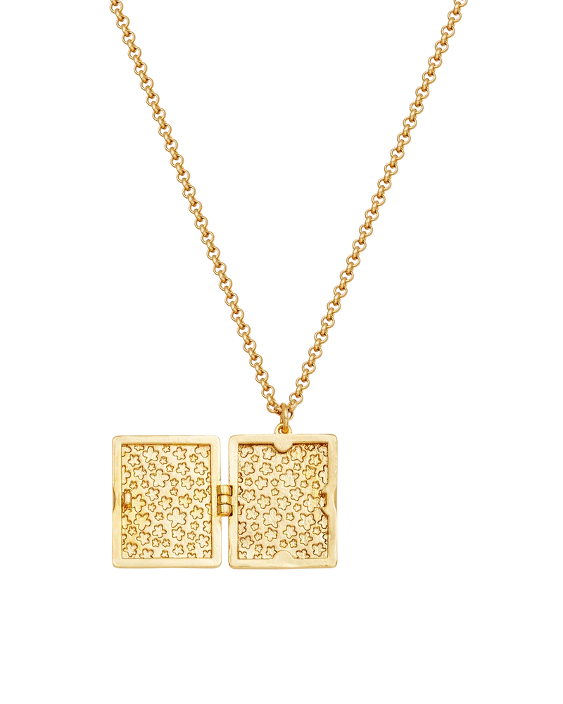 Eve Floral Locket in Gold