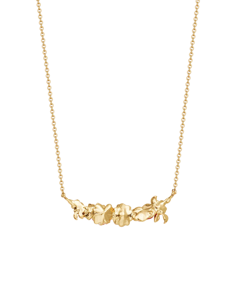 Eve Floral Choker Necklace in Gold