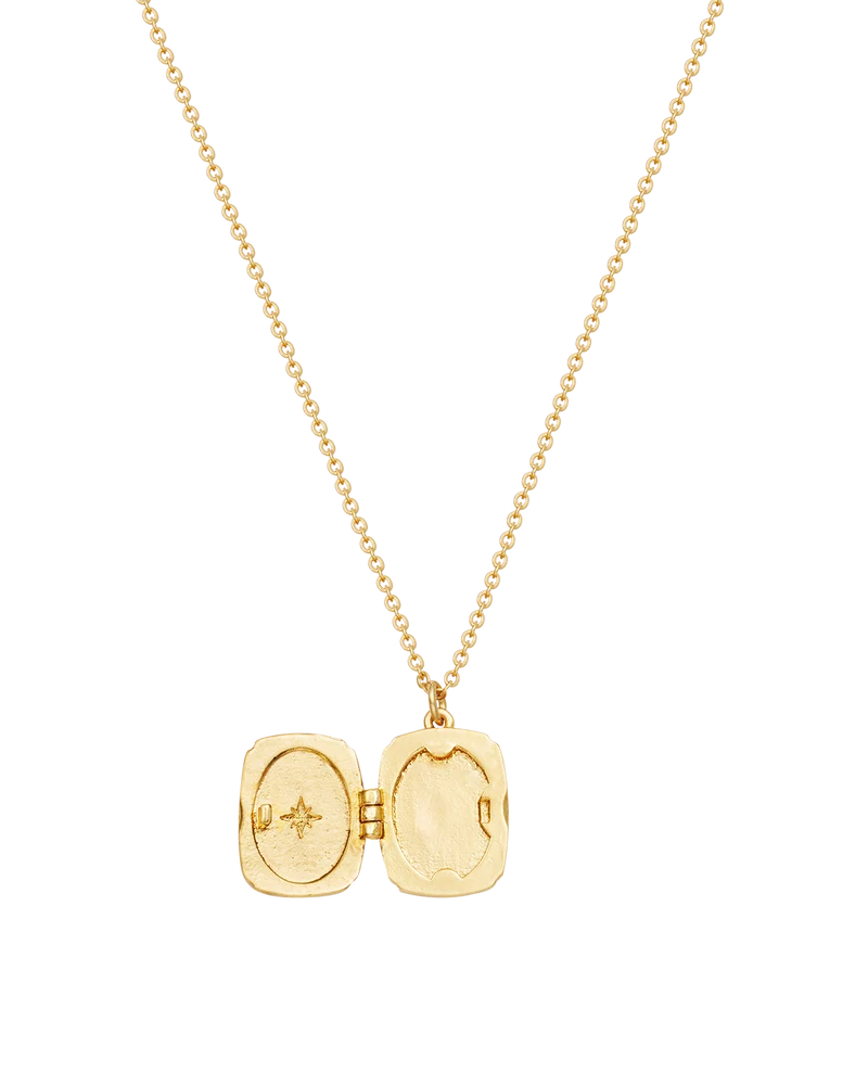 Orla Hedgerow Locket Necklace in Gold