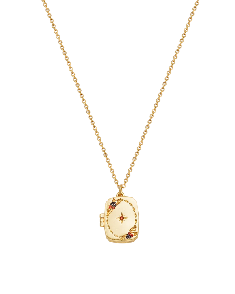 Orla Hedgerow Locket Necklace in Gold