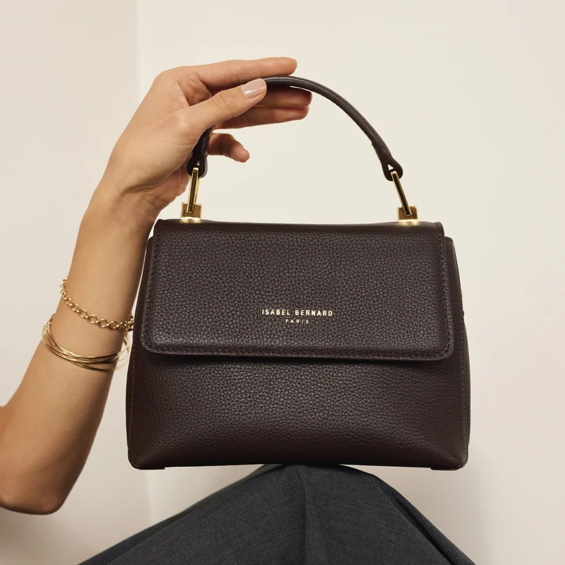 Isabel Bernard Femme Forte Heline Braune Kalbsleder Handtasche IB21130