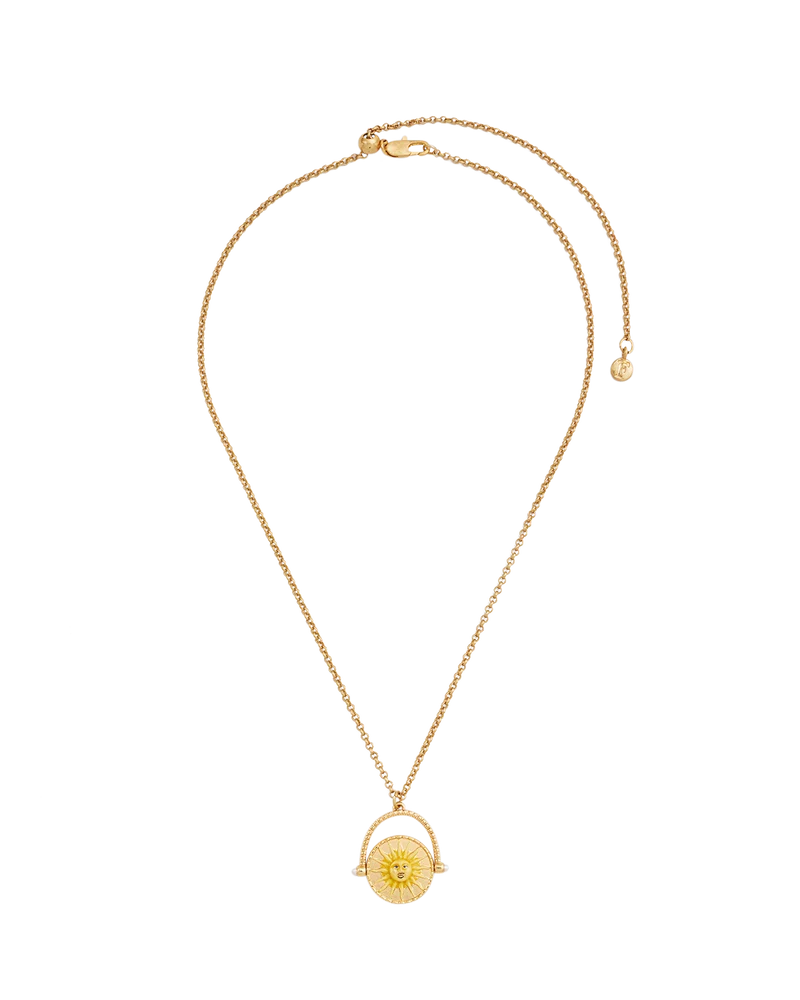 Gold Sun & Moon Spinner Necklace