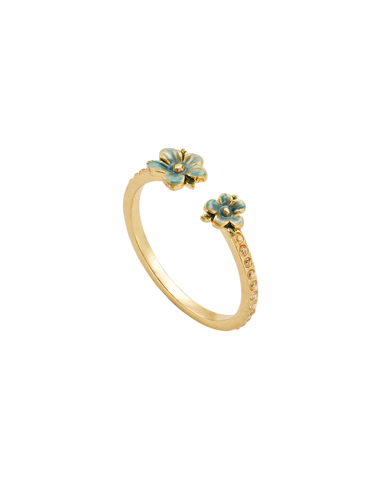 Gold Forget Me Not Flora Ring