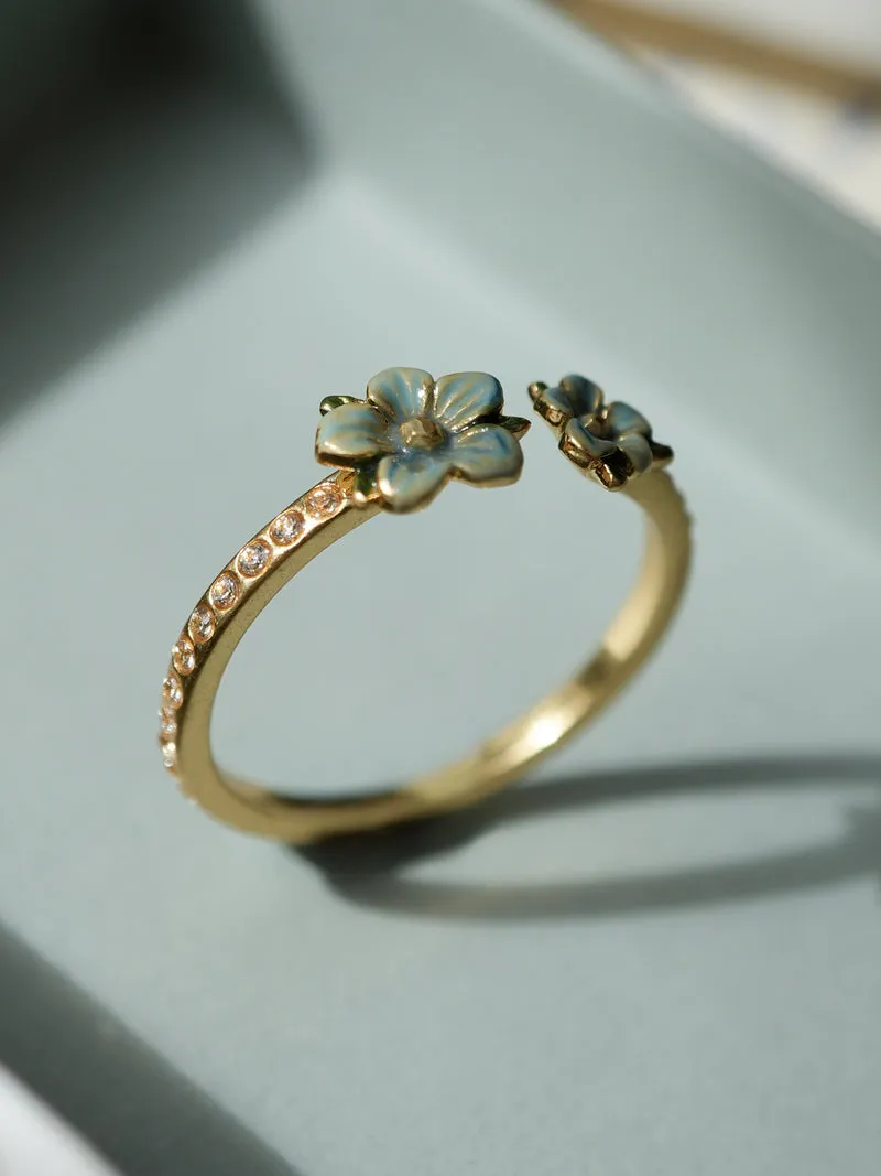 Gold Forget Me Not Flora Ring