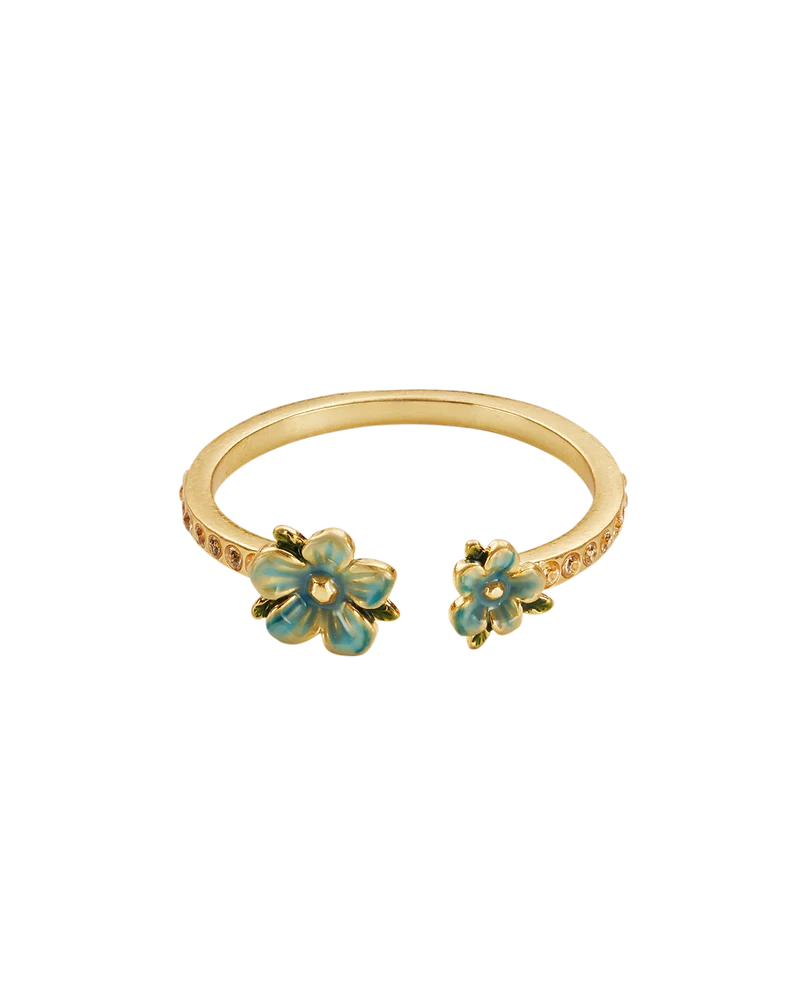 Gold Forget Me Not Flora Ring