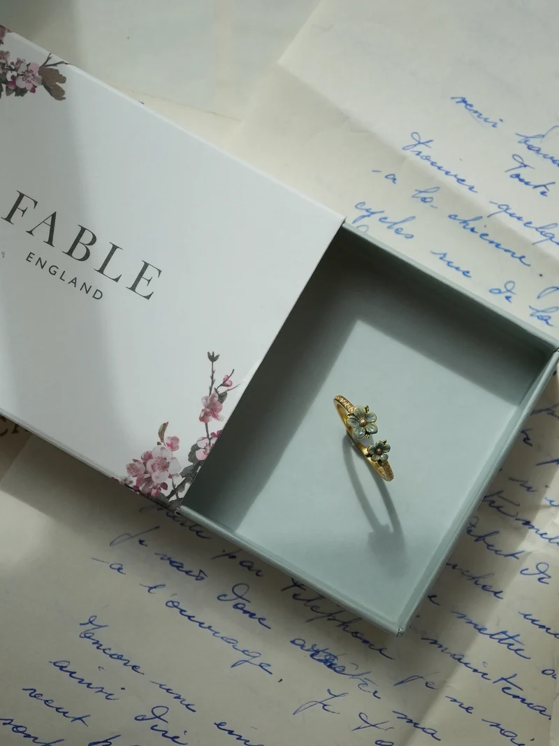 Gold Forget Me Not Flora Ring