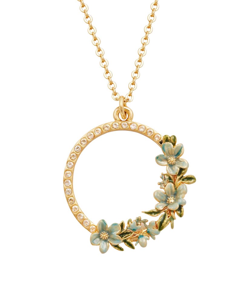 Gold Floral Wreath Necklace