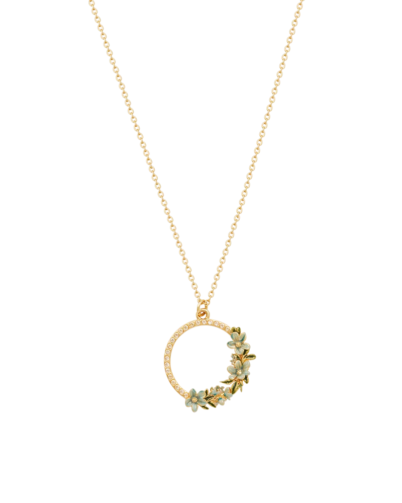 Gold Floral Wreath Necklace