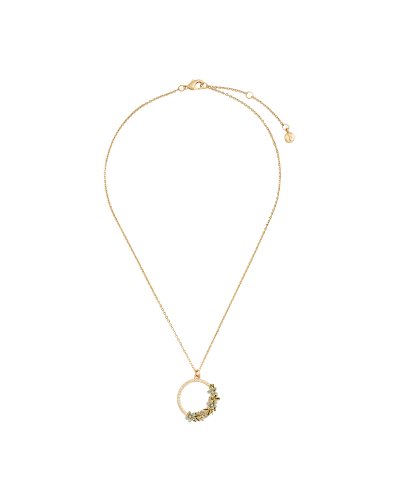 Gold Floral Wreath Necklace