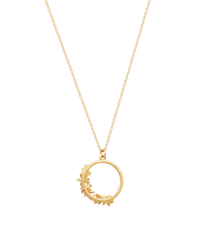 Gold Floral Wreath Necklace
