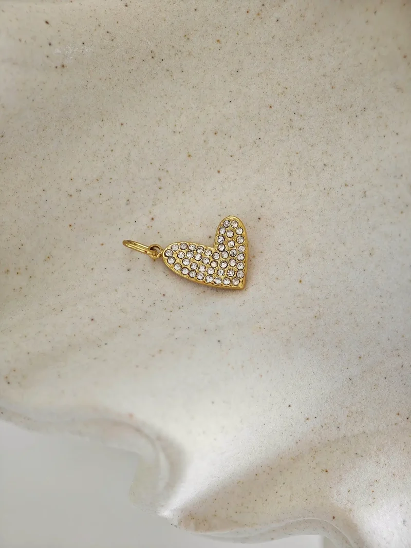 Sparkling Heart Charm