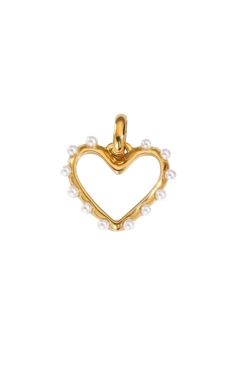 Pearl Heart Charm