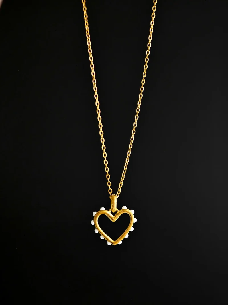Pearl Heart Charm