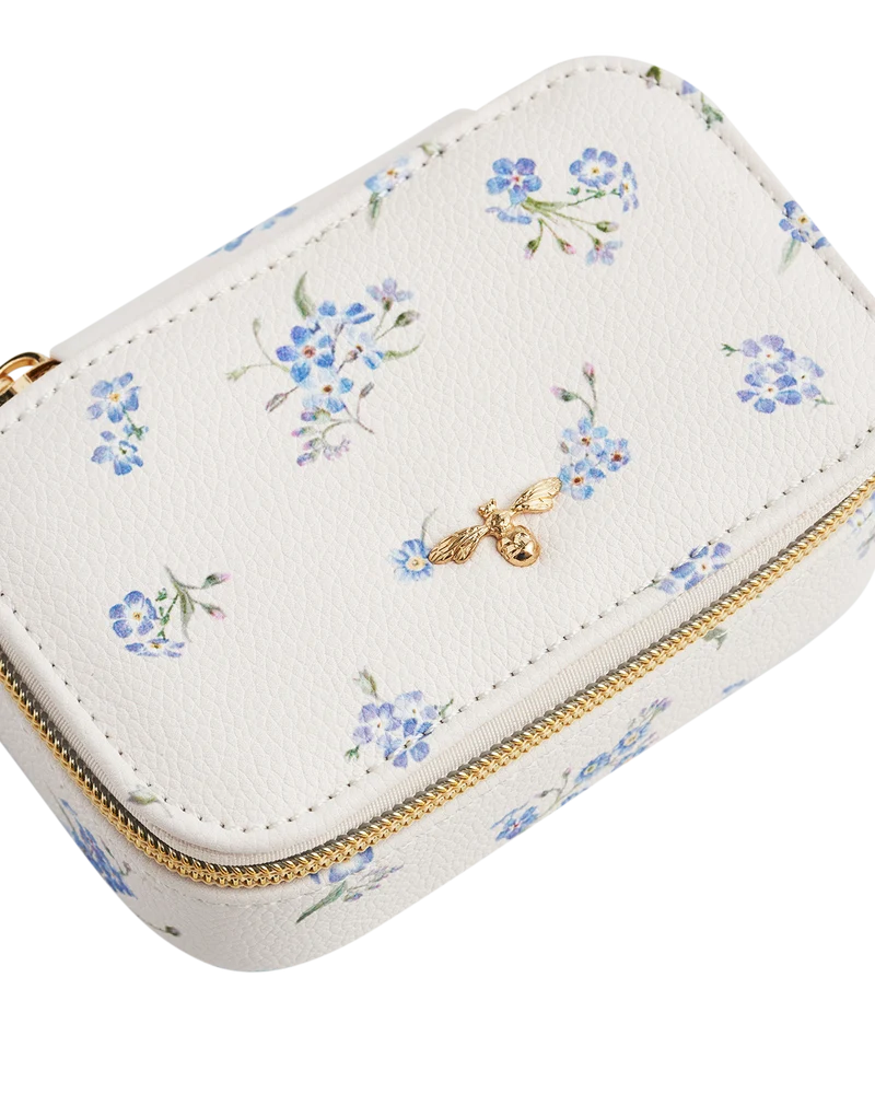 Cream Floral Jewellery Box Small